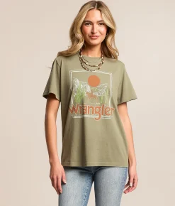 Tops | Wrangler® Mountain T-Shirt Lichen Green