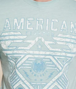 Tops|Graphic T-Shirts | American Fighter Mountville T-Shirt Blue Haze Tetris