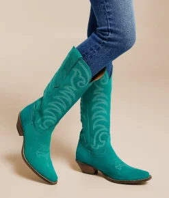 Dingo Movin' On Leather Western Boot Green Clearance