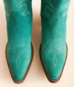 Dingo Movin' On Leather Western Boot Green Clearance