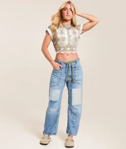Jeans | Free People Moxie Low Slung Pull On Jean Truest Blue