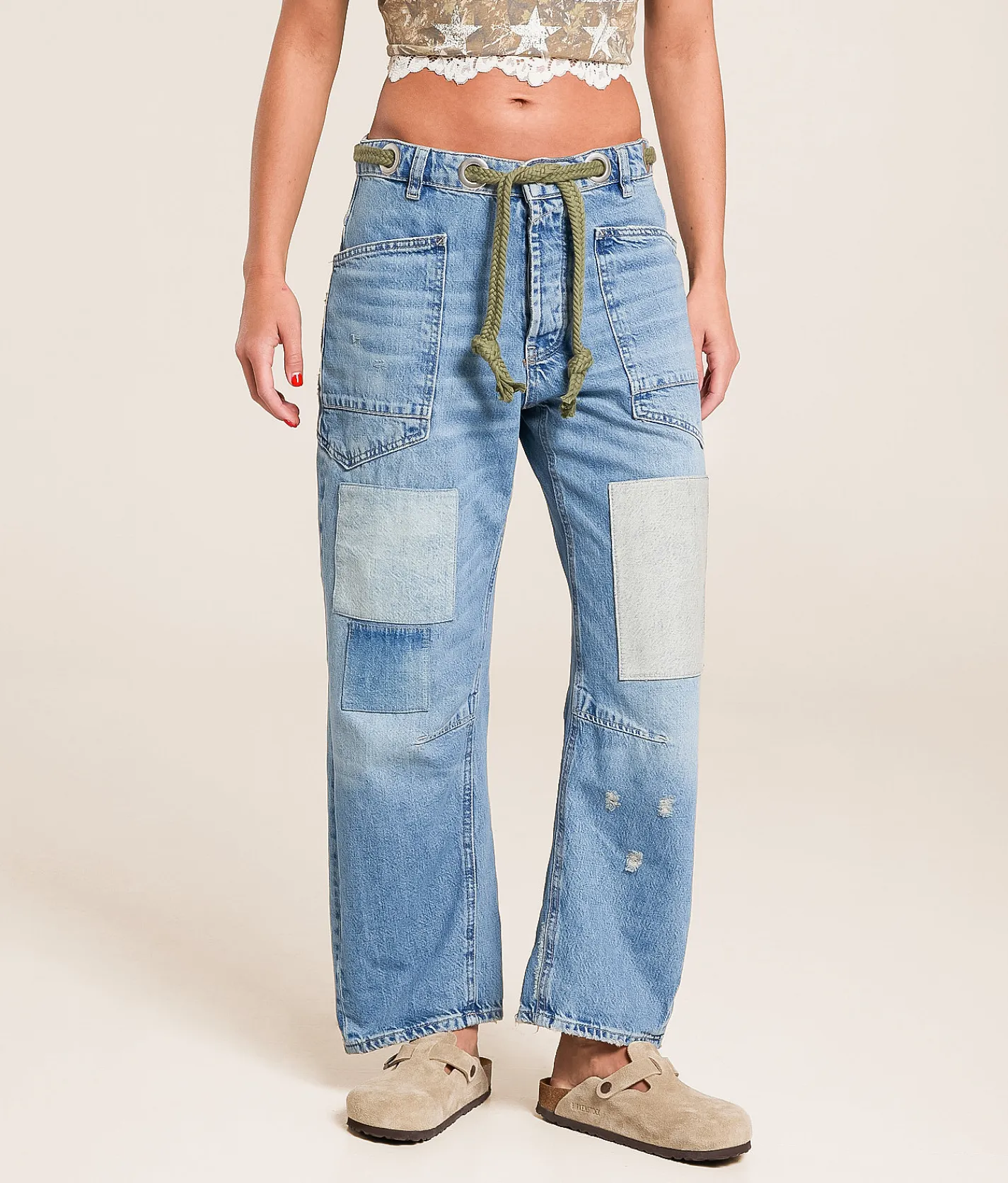 Free People Moxie Low Slung Pull On Jean Truest Blue Sale