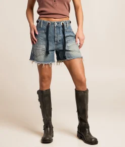Shorts|Bottoms | Free People Moxie Short Timeless Blue