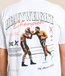 Tops|Graphic T-Shirts | American Classics Muhammad Ali Heavyweight Champ T-Shirt White