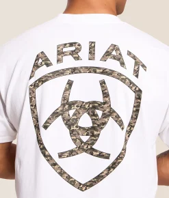 Graphic T-Shirts | Ariat Multicam Shield T-Shirt White