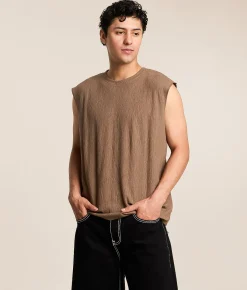 Nova Industries Muscle Tank Top Chocolate Chip Discount
