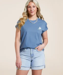 Hooey Mustang T-Shirt Dark Denim Discount