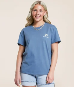 Hooey Mustang T-Shirt Dark Denim Discount