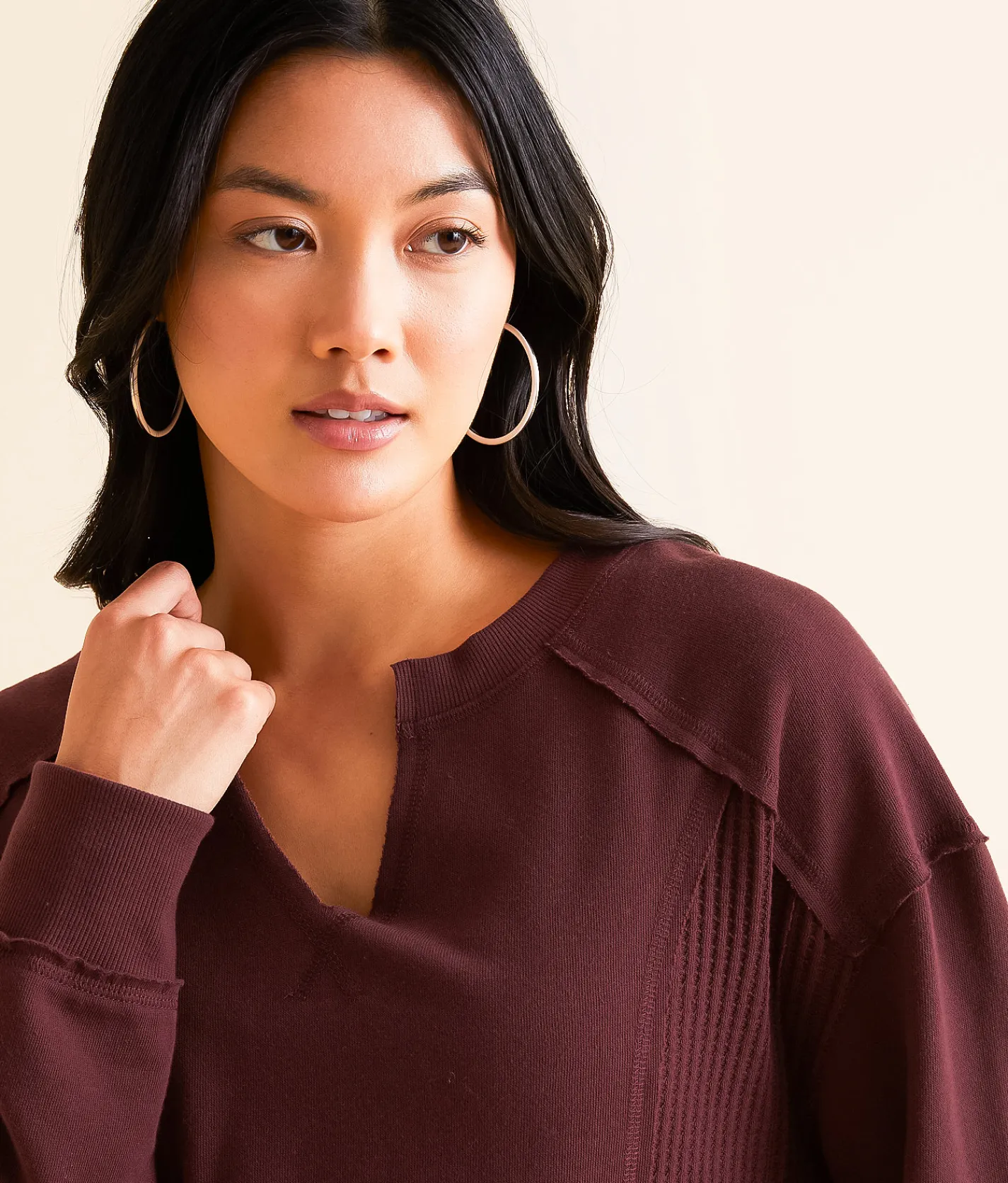 White Crow Myla Thermal Top Mahogany