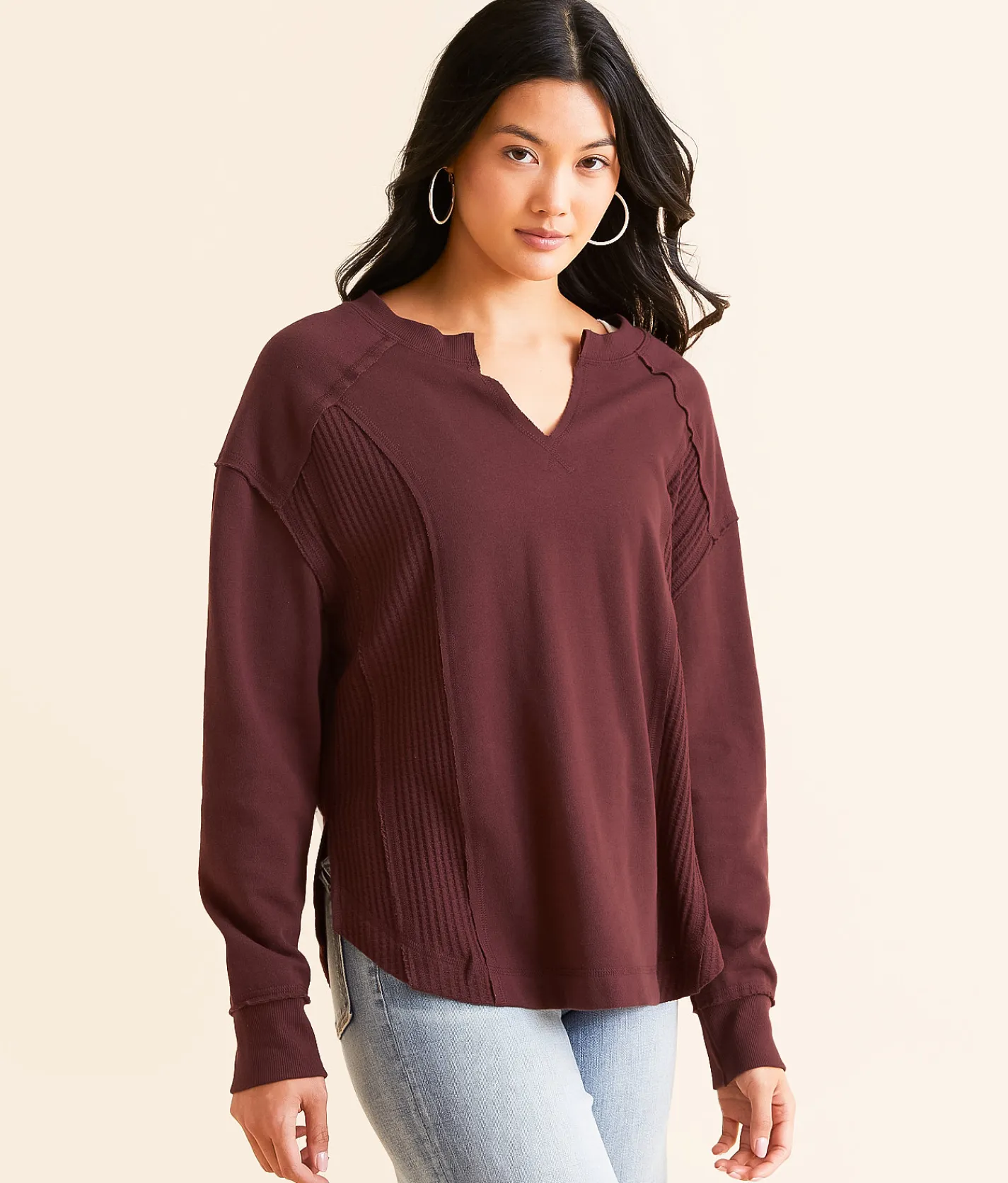 White Crow Myla Thermal Top Mahogany