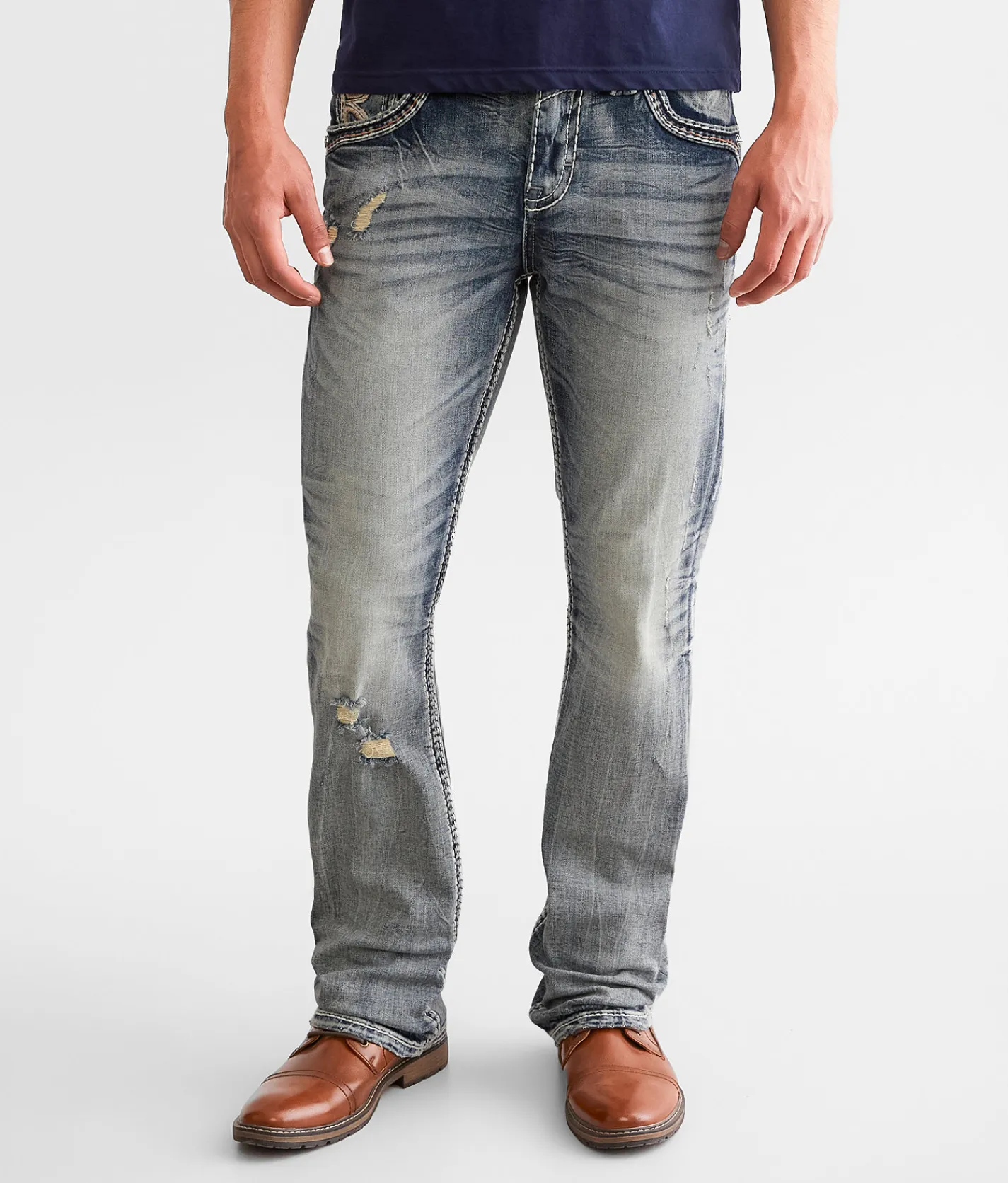 Rock Revival Mylo Stacked Slim Boot Stretch Jean Mylo TS202 Online