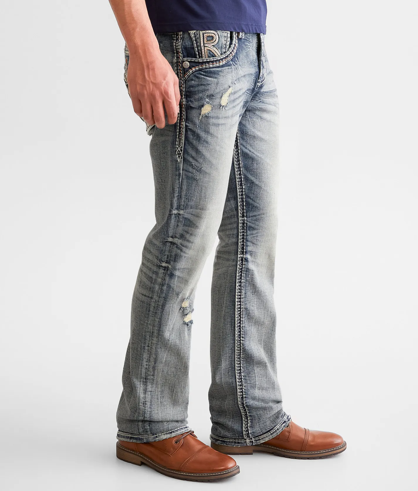 Rock Revival Mylo Stacked Slim Boot Stretch Jean Mylo TS202 Online