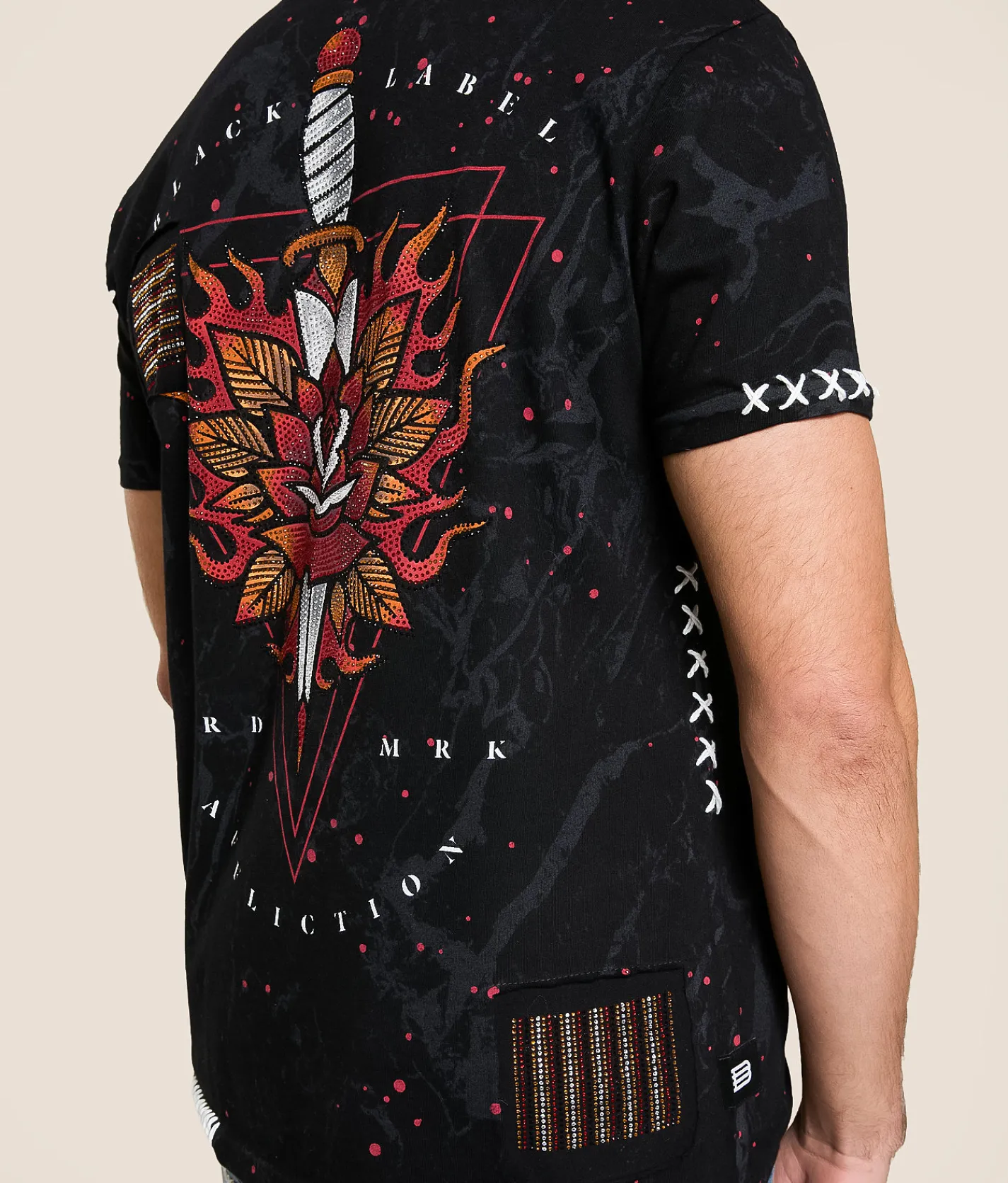 Affliction Mystic Dagger T-Shirt Black Clearance