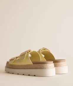 Madden Girl Mythicall Platform Sandal Lemon Clearance