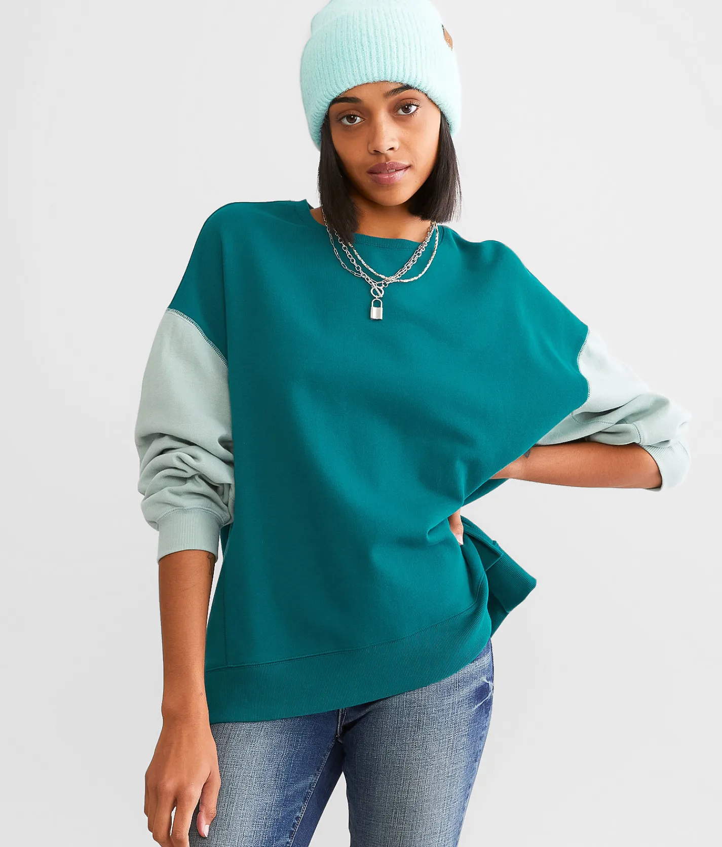 White Crow Nadene Color Block Pullover Mermaid Outlet