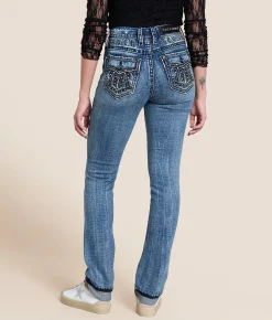 Rock Revival Nadine Curvy High Rise Straight Stretch Jean Nadine HJ219 Outlet
