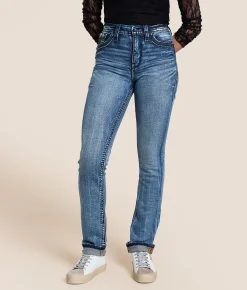 Rock Revival Nadine Curvy High Rise Straight Stretch Jean Nadine HJ219 Outlet