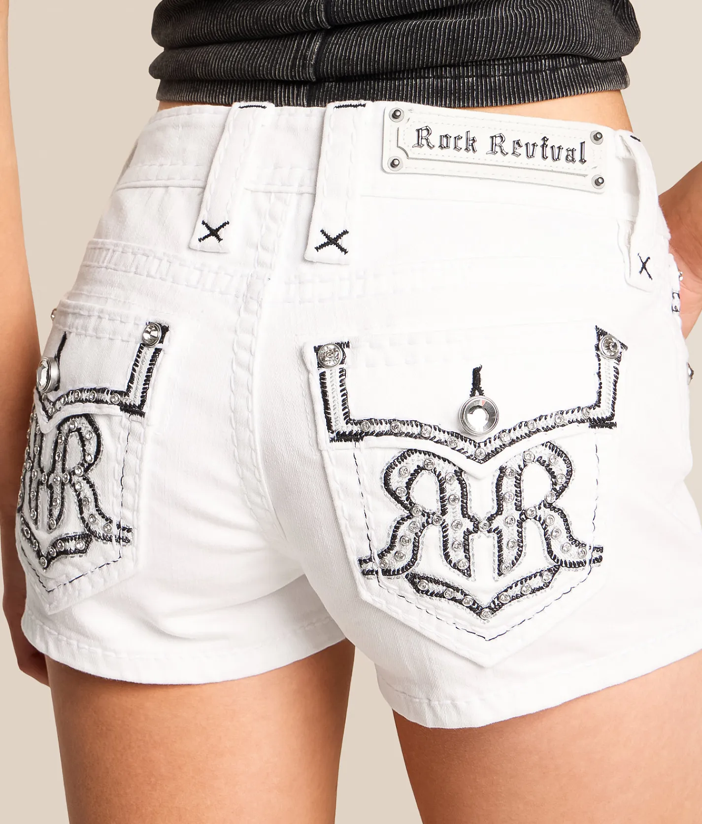 Bottoms|Shorts | Rock Revival Nadine Low Rise Stretch Short Nadine H226
