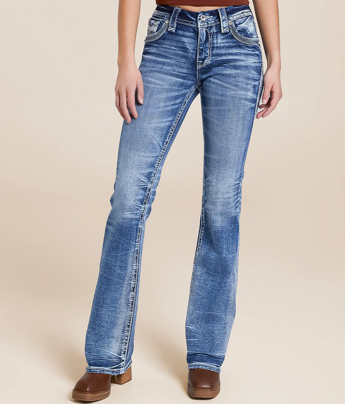 Jeans|Bottoms | Rock Revival Nadine Mid-Rise Boot Stretch Jean Nadine MB216