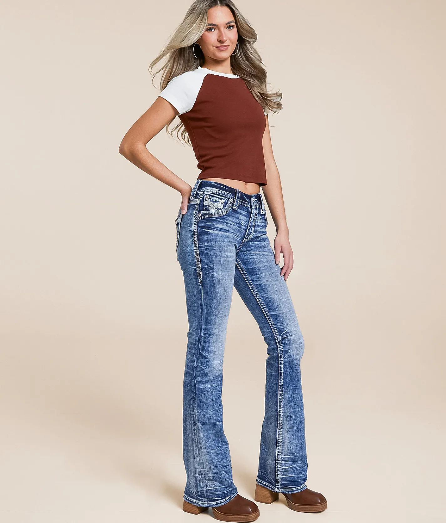 Jeans|Bottoms | Rock Revival Nadine Mid-Rise Boot Stretch Jean Nadine MB216