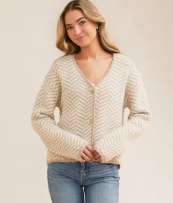 Tops | Z Supply Naomi Herringbone Cardigan Sweater Sea Salt