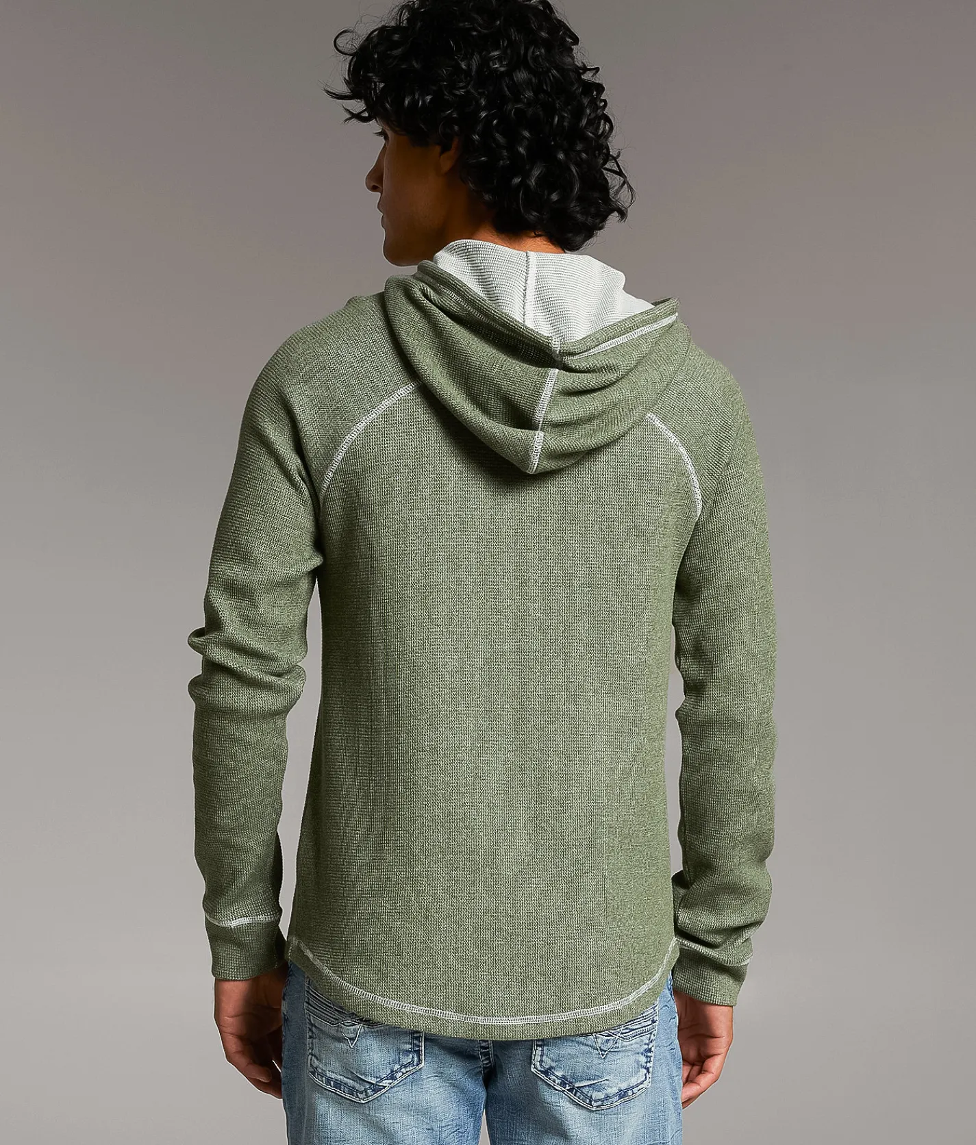 Tops | BKE Nathaniel Thermal Hoodie Green
