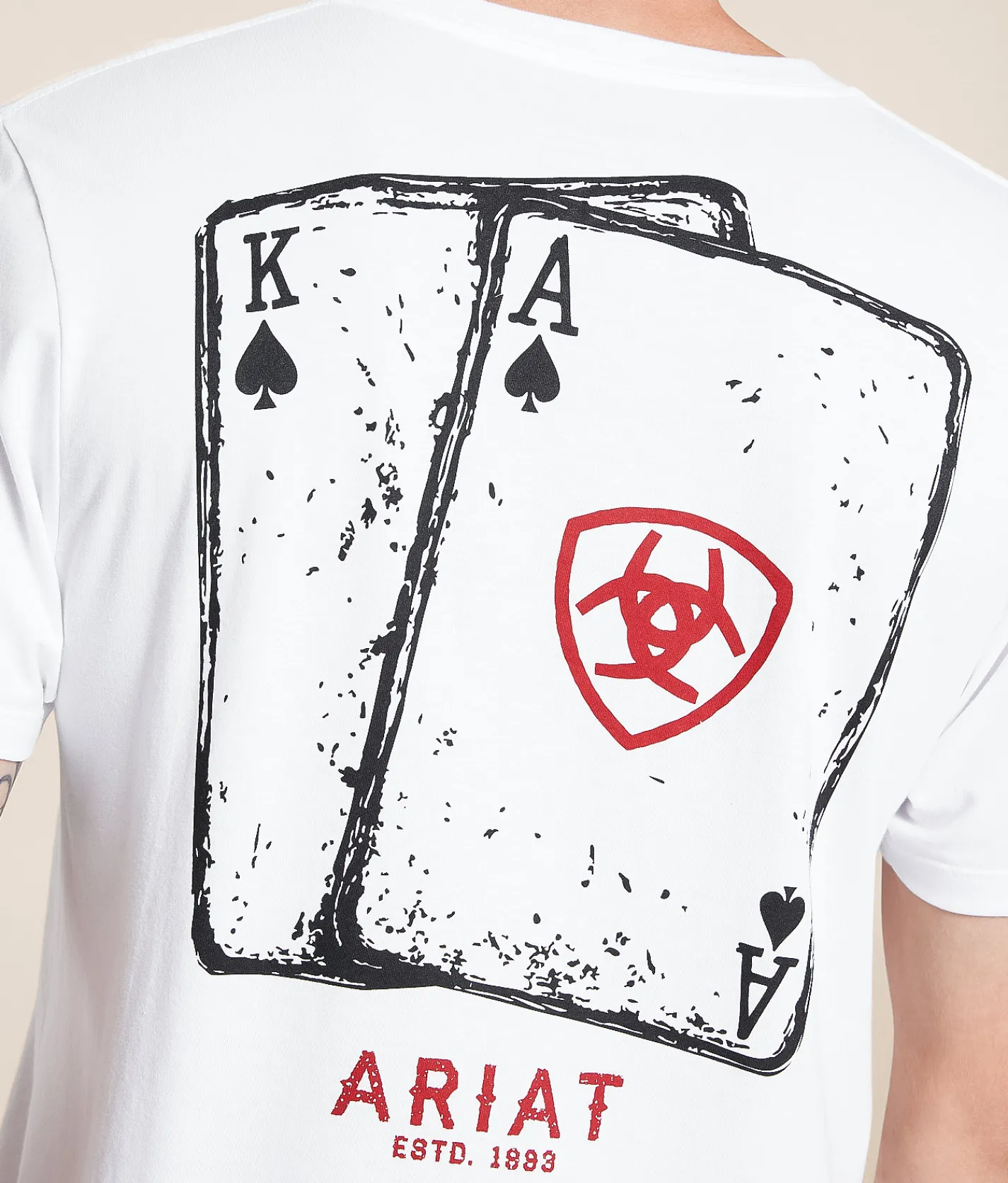 Tops|Graphic T-Shirts | Ariat Natural Hand T-Shirt White