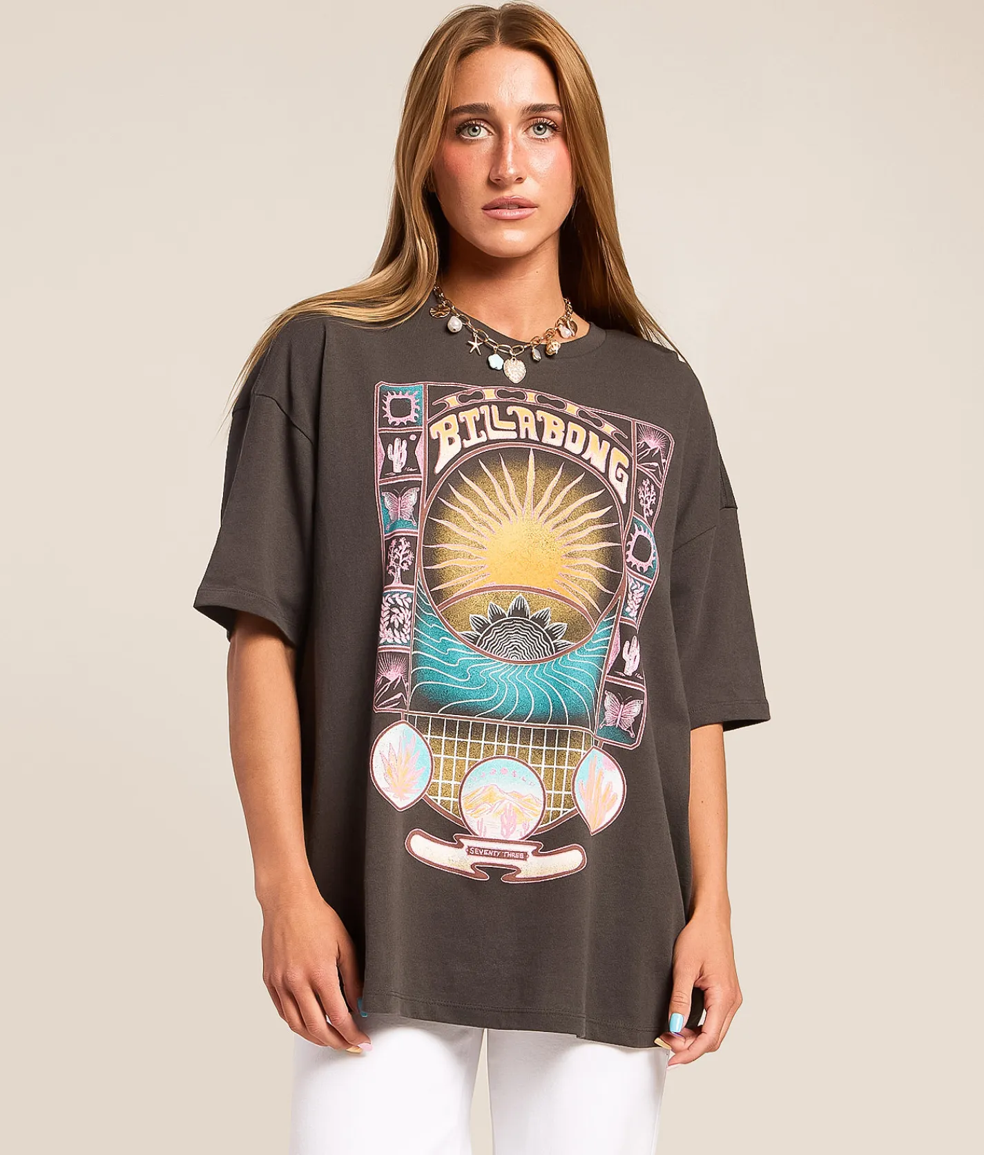 Billabong Natural Selection Oversized T-Shirt Off Black Discount
