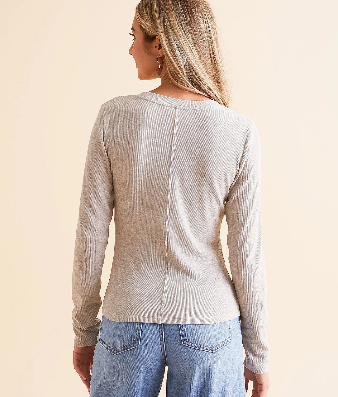 Tops | White Crow Naya Fitted T-Shirt Heather Taupe