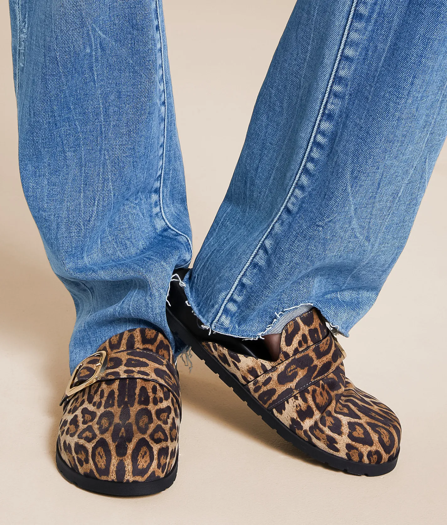 Shoes | Mia Neah Big Buckle Clog Leopard