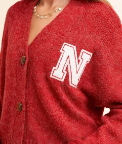 Gameday SOCIAL® Nebraska Cardigan Sweater Red Outlet