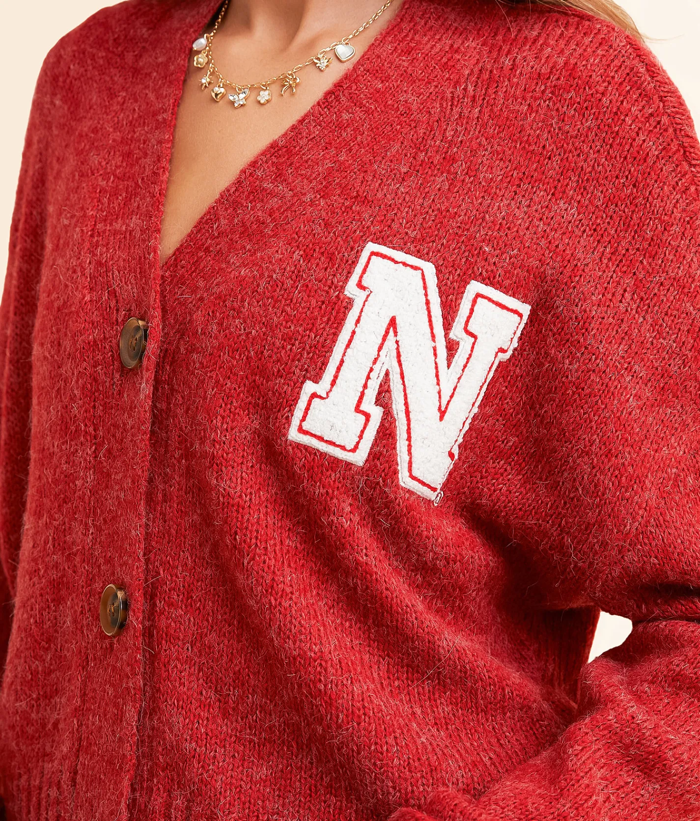 Gameday SOCIAL® Nebraska Cardigan Sweater Red Outlet