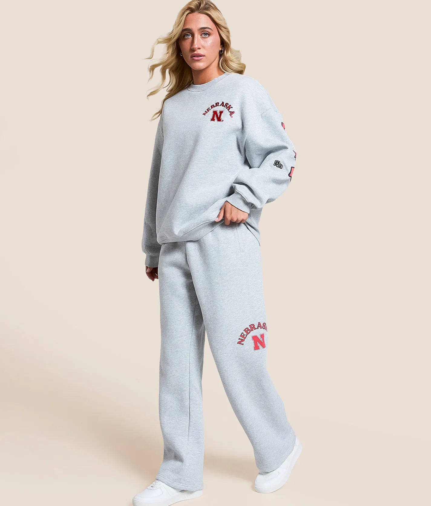 Bottoms|Activewear | HYPE AND VICE Nebraska Huskers Sweatpant Heather Grey