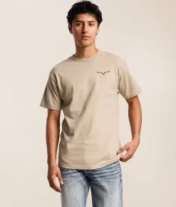 Kimes Ranch Neck Tie T-Shirt Sand Online