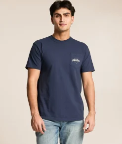 Tops|Graphic T-Shirts | Old Row Neon Circle T-Shirt Navy