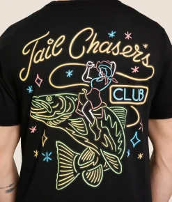 Tail Chasers Club Neon Cowgirl T-Shirt Black Online