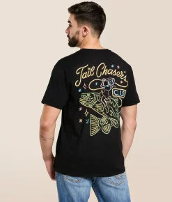 Tail Chasers Club Neon Cowgirl T-Shirt Black Online