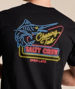 Tops|Graphic T-Shirts | Salty Crew Neon Sign T-Shirt Black