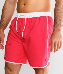 Bottoms | Veece Neon Stretch Swim Trunks Hot Pink