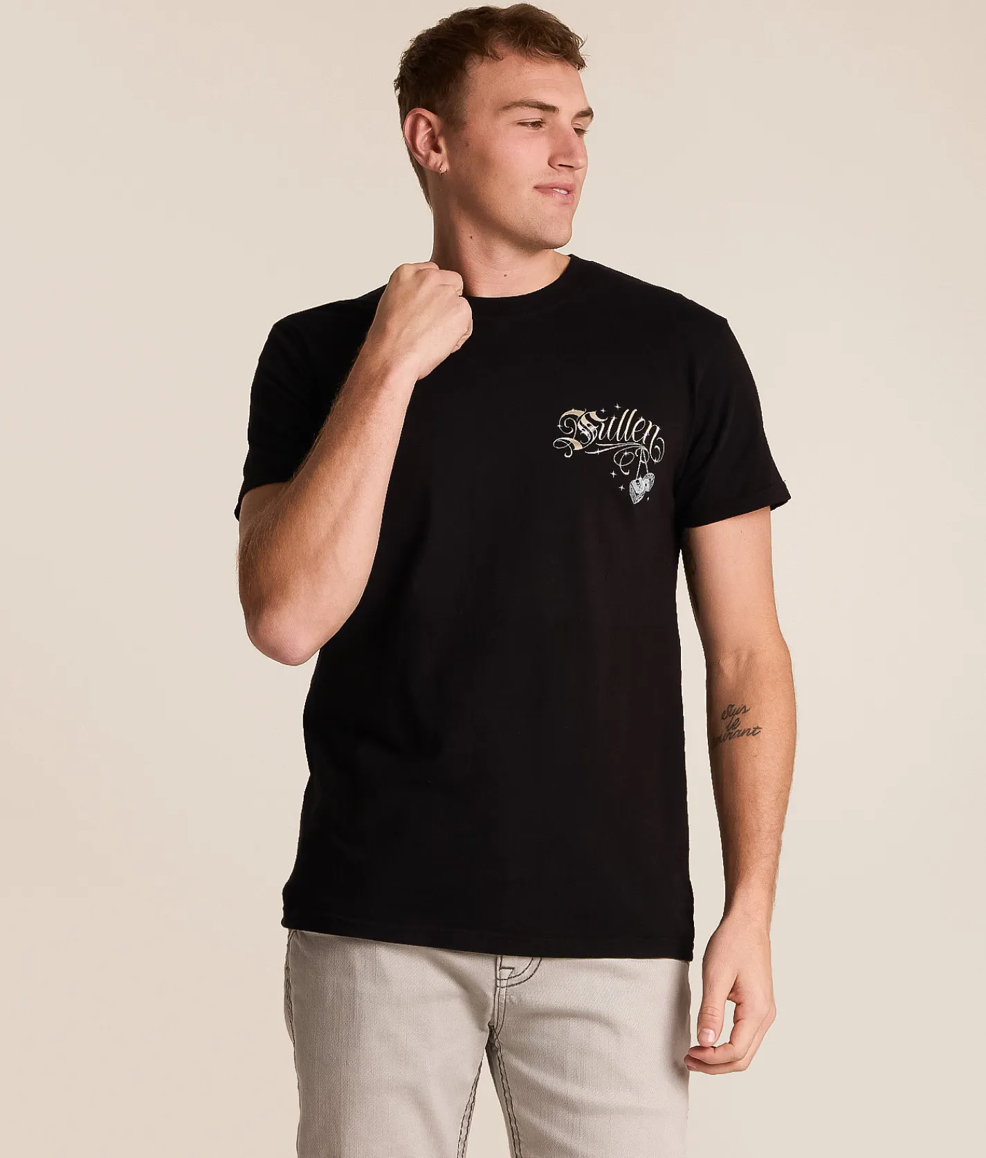 Tops|Graphic T-Shirts | Sullen Never Look Back T-Shirt Jet Black