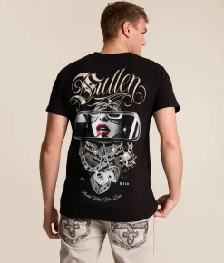 Tops|Graphic T-Shirts | Sullen Never Look Back T-Shirt Jet Black