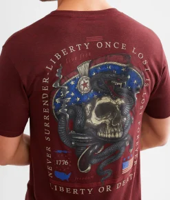 Howitzer Never Lost T-Shirt Crimson Black Heather Clearance