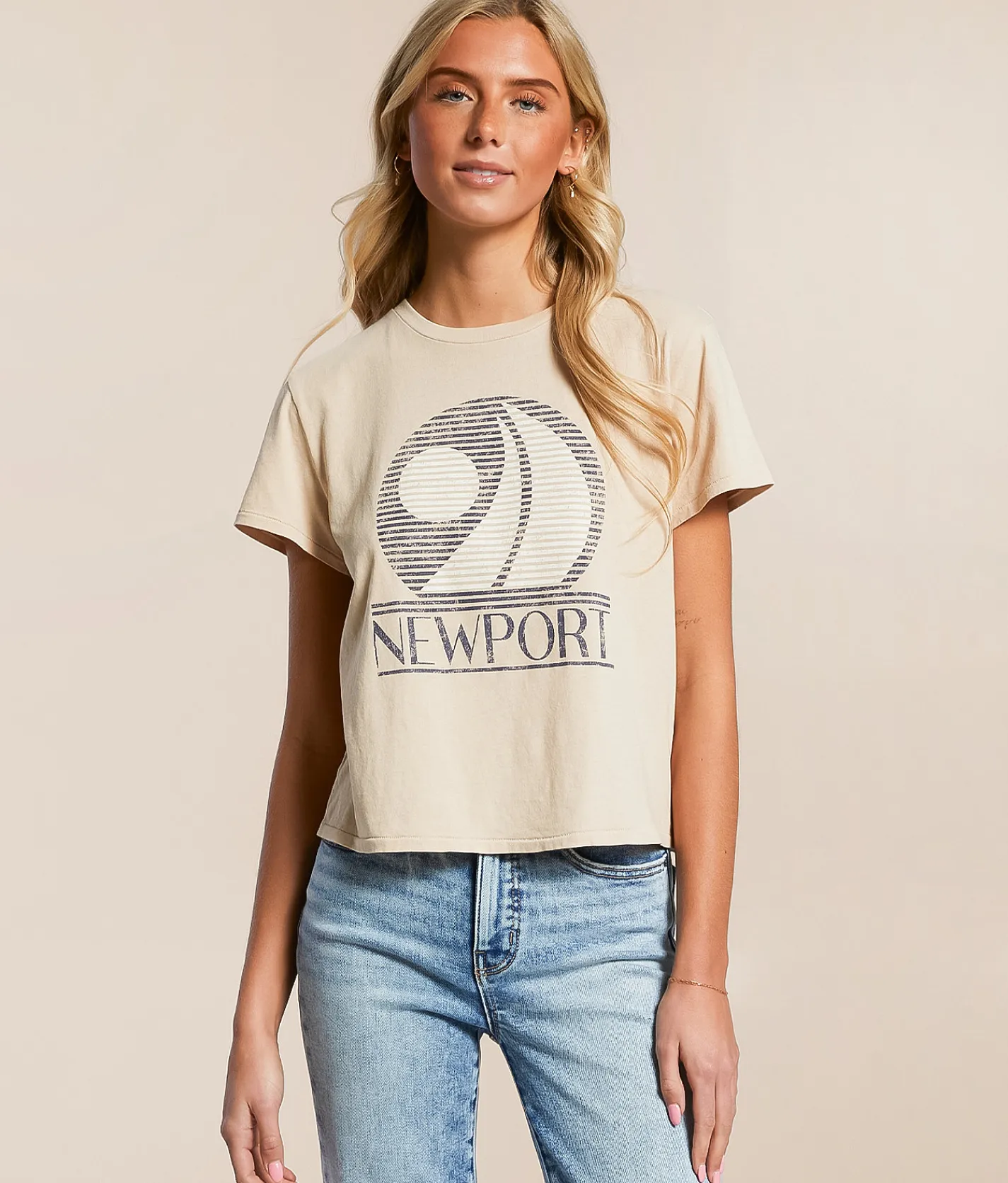 Z Supply Newport Tourist T-Shirt Parchment Clearance