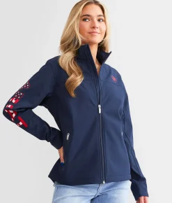 Coats & Jackets | Ariat New Team Softshell Jacket Navy USA