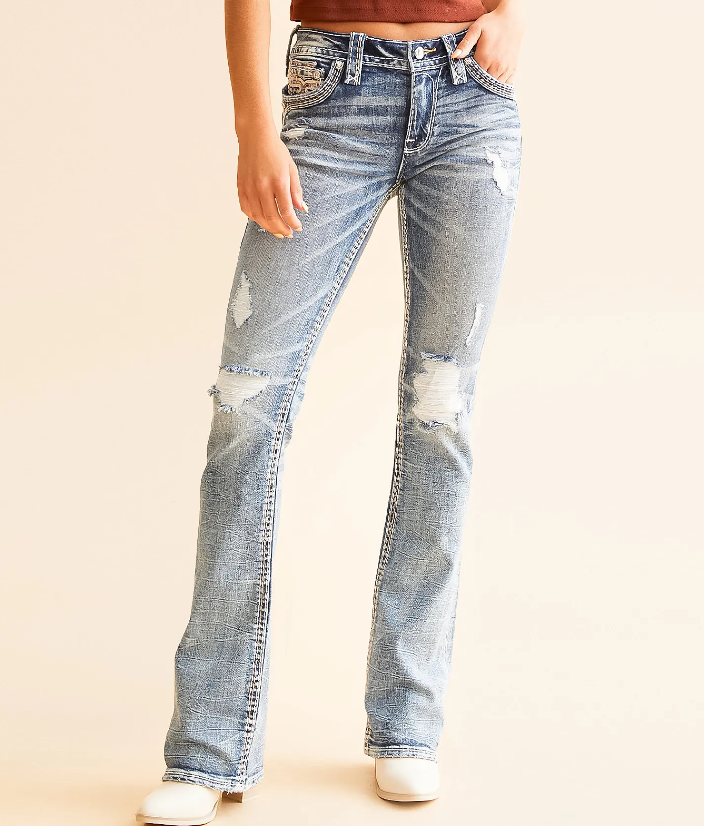 Rock Revival Niccola Mid-Rise Boot Stretch Jean Niccola MB203 Best