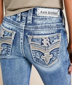 Rock Revival Nicole Low Rise Boot Stretch Jean Nicole B203 Hot