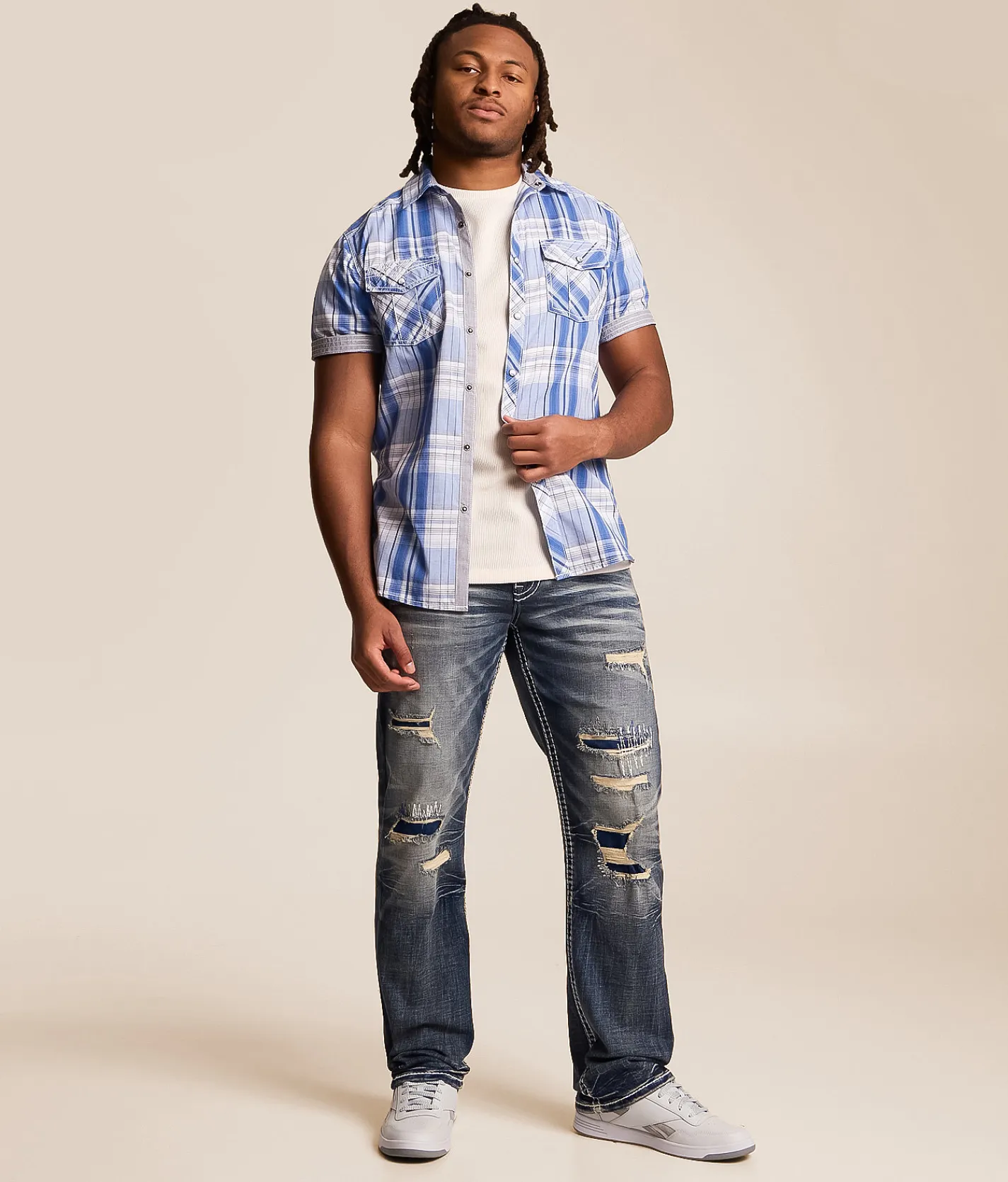 Bottoms|Rock Revival Jeans | Rock Revival Nigel Relaxed Taper Stretch Jean Nigel EQ202
