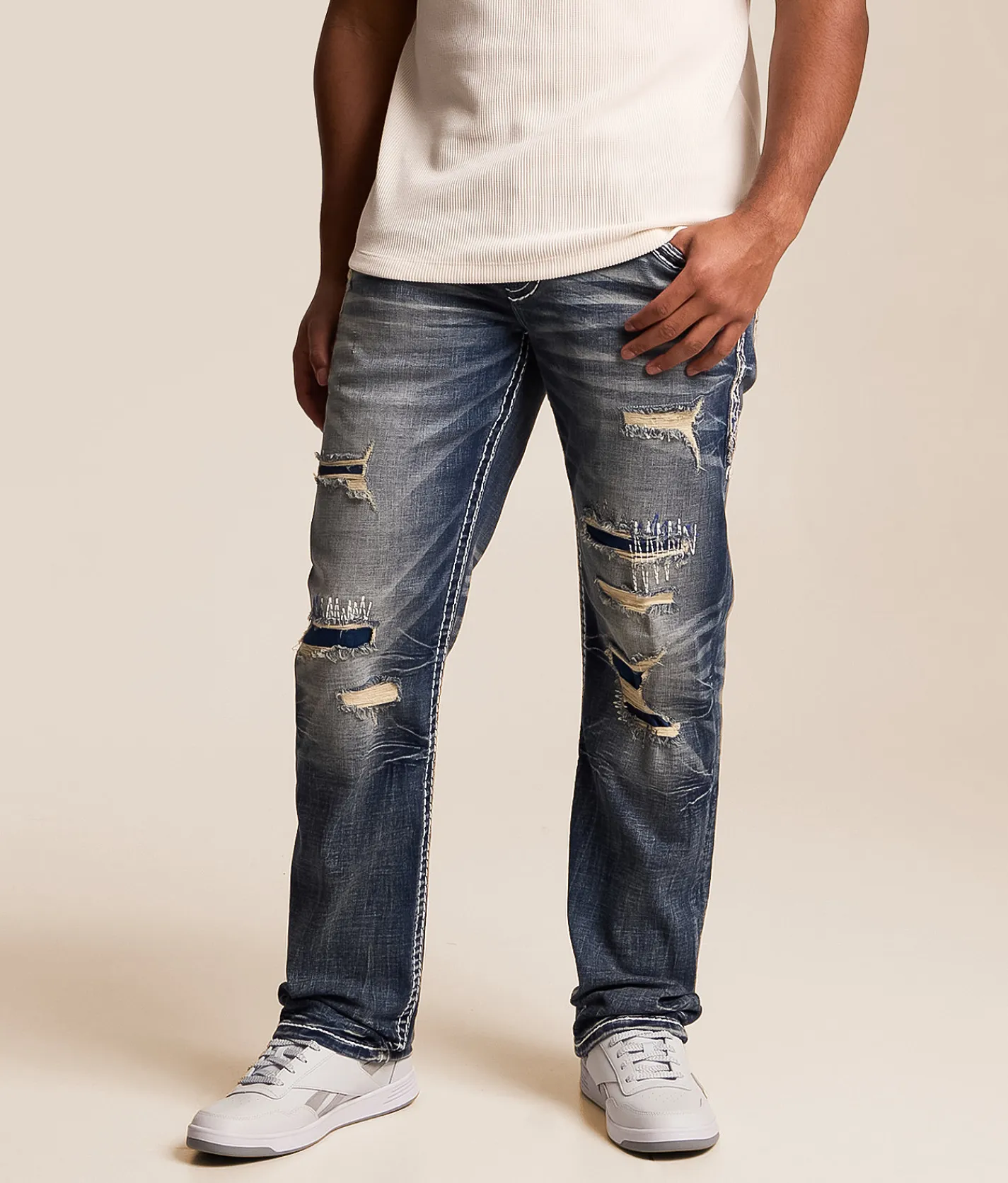 Bottoms|Rock Revival Jeans | Rock Revival Nigel Relaxed Taper Stretch Jean Nigel EQ202