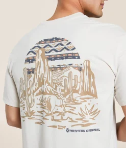 Graphic T-Shirts | Hooey Night Rider T-Shirt Cream