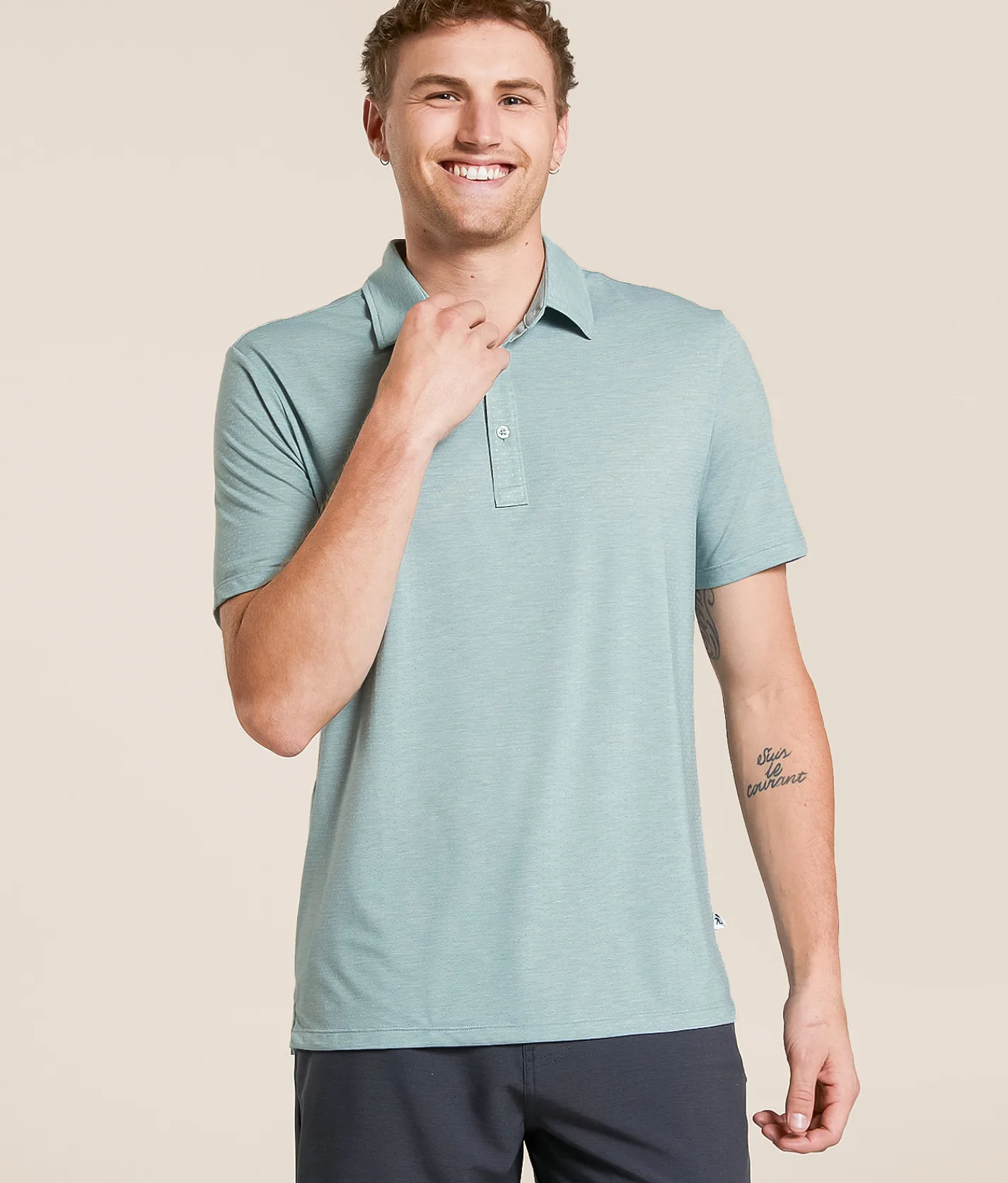Tops | 7Diamonds Nikos Performance Stretch Polo Seafoam